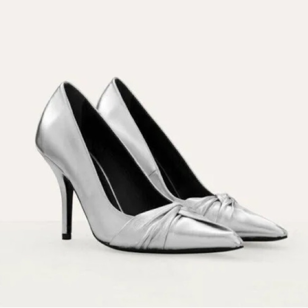 MAJE Silver Twist Pumps